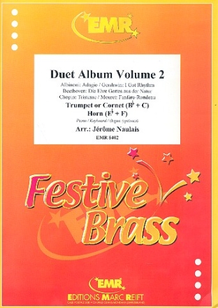 Duet Album vol.2 for trumpet (cornet) and horn (piano/keyboard/organ ad lib) score and parts