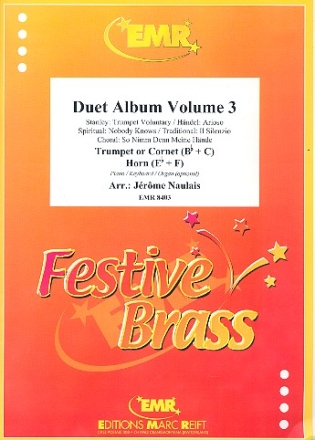 Duet Album vol.3 for trumpet (cornet) and horn (piano/keyboard/organ ad lib) score and parts