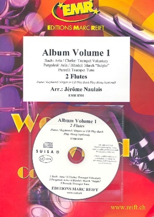 Album vol.1 (+CD) for 2 flutes (piano/keyboard/organ ad lib) 2 scores