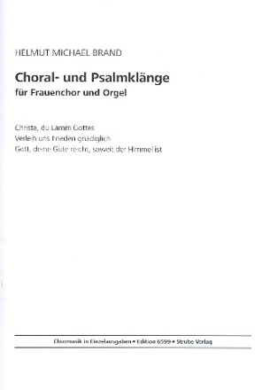 Choral- und Psalmklnge fr Frauenchor und Orgel Partitur