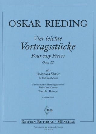 4 leichte Vortragsstcke op.22 fr Violine und Klavier