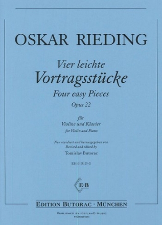 4 leichte Vortragsstcke op.22 fr Violine und Klavier