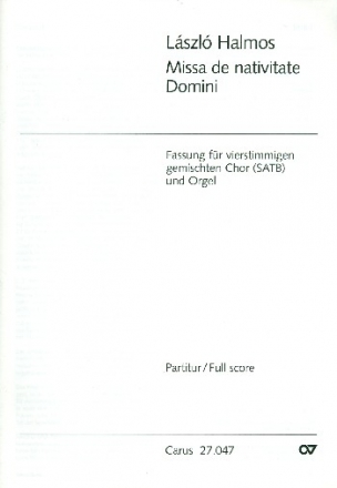 Missa de nativitate Domini fr gem Chor und Orgel Partitur