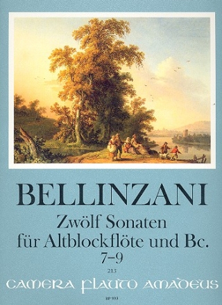 12 Sonaten op.3 Band 3 (Nr.7-9) fr Altblockflte (Flte, Violine) und Bc Partitur und Stimmen