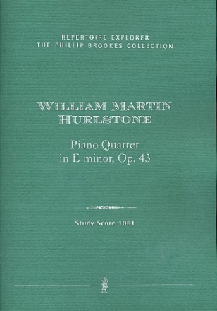 Quartet in e Minor op.43 for violin, viola, violoncello and piano study score