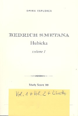 Hubicka Studienpartitur (tschech) und Libretto (en) in 2 Bnden