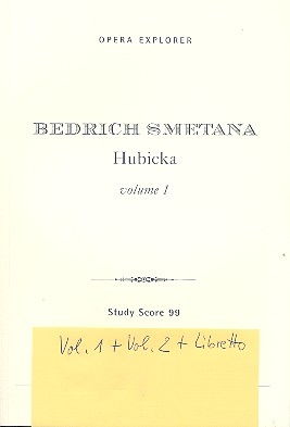 Hubicka Studienpartitur (tschech) und Libretto (en) in 2 Bnden