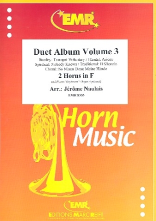 Duet Album vol.3 for 2 horns in F (piano/organkeyboard ad lib) 2 scores