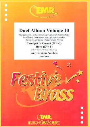 Duet Album vol.10 for trumpet (cornet) and horn (piano/keyboard/organ ad lib) 2 scores