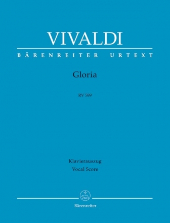 Gloria RV589 fr Soli, gem Chor und Orchester Klavierauszug