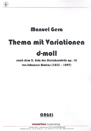 Thema mit Variationen d-Moll fr Orgel