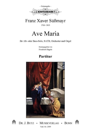 Ave Maria fr Alt (Bass), gem Chor, Orchester und Orgel Partitur