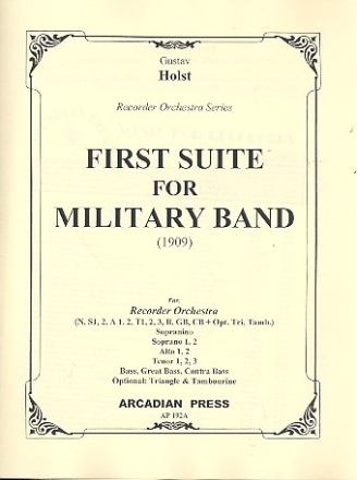 Suite no.1 for Militay Band for recorder orchestra score and parts