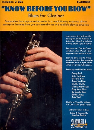 Know before You blow - Blues (+2 CD's): for wind ensemble clarinet