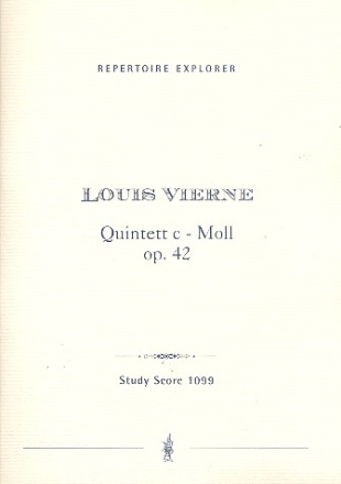 Quintett c-Moll op.42 fr 2 Violinen, Viola, Violoncello und Klavier Studienpartitur
