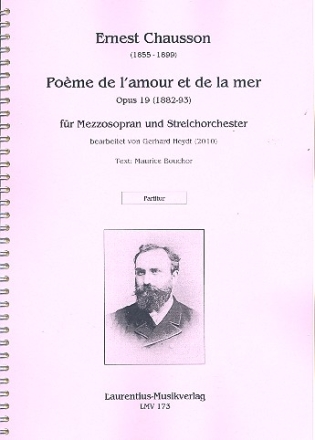 Pome de l'amour et de la mer op.19 fr Mezzosopran und Streichorchester Partitur