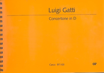 Concertone in D für 2 Violinen, 2 Oboen, 2 Hörner, Streicher und Cembalo Partitur