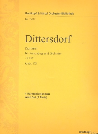 Konzert Krebs172 (Fassungen in E-Dur und D-Dur) fr Kontrabass und Orchester Harmonie