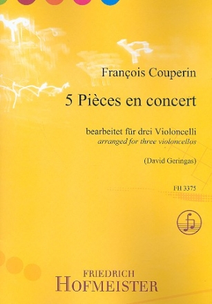 5 Pices en concert  fr 3 Violoncelli Partitur und Stimmen
