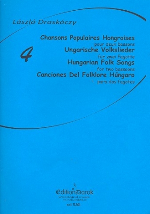 4 Hungarian Folk Songs for 2 bassoons score