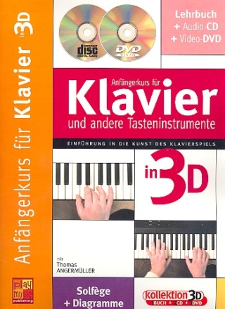 Anfngerkurs in 3D (+CD +DVD) fr Klavier  (dt)