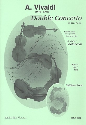 Konzert g-Moll RV531 fr 2 Violoncelli, Streicher und Bc fr 5 Violoncelli (2+3), Partitur und Stimmen