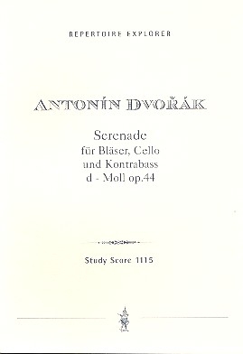 Serenade d-Moll op.44 fr Violoncello, Kontrabass und Blser Studienpartitur