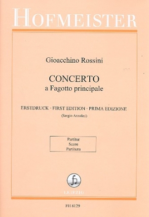 Concerto a fagotto pricipale fr Fagott und Orchester Partitur