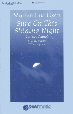 Sure On This Shining Night for male chorus (TTBB) and piano score