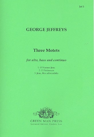 3 Motets for alto, basso and Bc score and parts