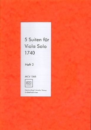 5 Suiten von 1740 Band 2 (Nr.4-5) fr Viola