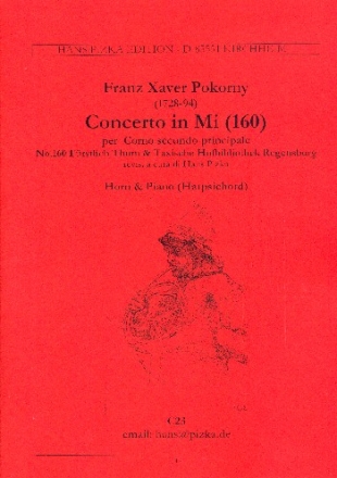 Konzert E-Dur (160) fr Horn und Klavier