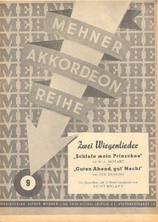 Schlafe meine Prinzchen (Mozart) und Guten Abend gut Nacht (Brahms) fr Akkordeon