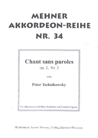 Chant sans paroles op.2,3 fr Akkordeon