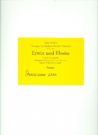 Erwin und Elmire  Partitur