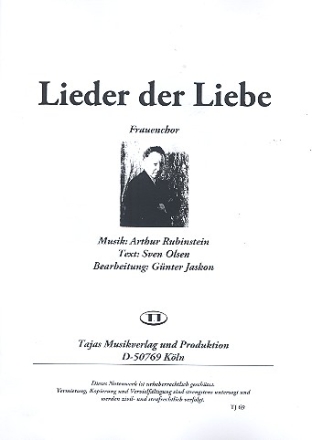 Lieder der Liebe fr Frauenchor a cappella Partitur