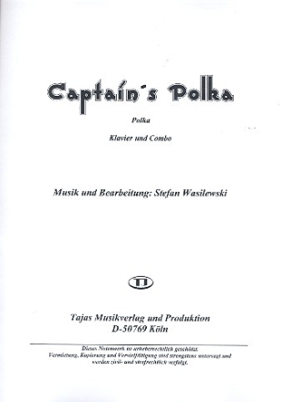 Captain's Polka: fr Klavier und Combo Combo-Stimmen (ohne Klavier)