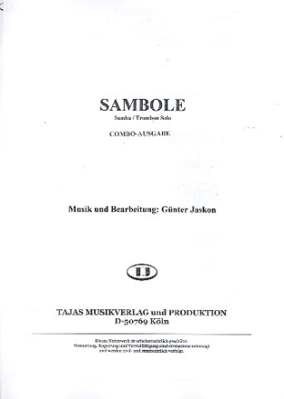 Sambole: fr Posaune und Salonorchester (Combo) Stimmen