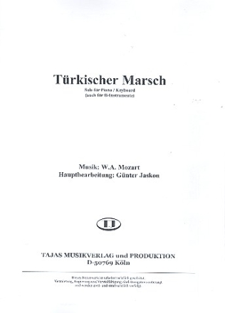 Trkischer Marsch fr Klavier (B-Instrumente) und Salonorchester Stimmen