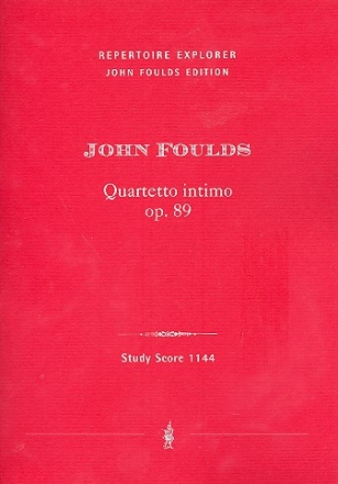 Quartetto intimo op.89 fr Streichquartett Studienpartitur