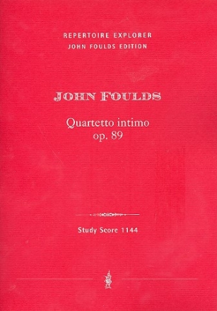 Quartetto intimo op.89 fr Streichquartett Studienpartitur