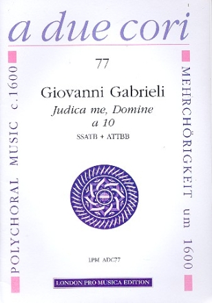 Judica me Domine fr gem Chor (SSATB/ATTBB) Partitur und Stimmen