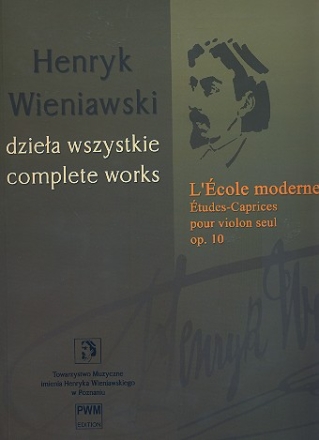 L'cole moderne tudes-caprices op.10 pour violon seul