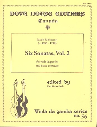 6 Sonatas vol.2 for viola da gamba and Bc