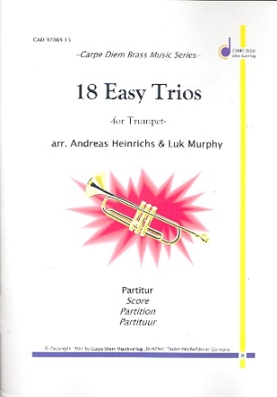 18 Easy Trios: fr 3 Trompeten Partitur und Stimmen