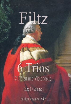 6 Trios Band 1 (Nr.1-3) fr 2 Flten und Violoncello Partitur und Stimmen