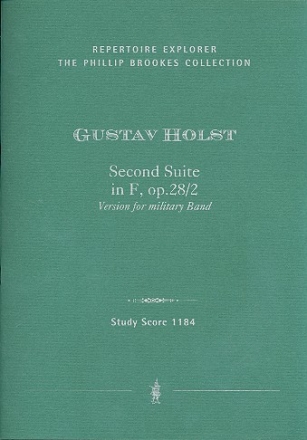 Second Suite f major op.28,2 for military band study score
