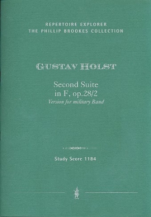 Second Suite f major op.28,2 for military band study score