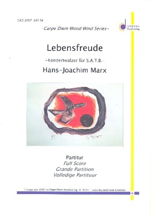 Lebensfreude fr 4 Saxophone (SATBar) Partitur und Stimmen