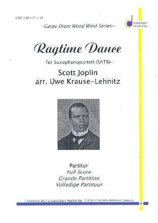 Ragtime Dance: fr 4 Saxophone (SATBar) Partitur und Stimmen